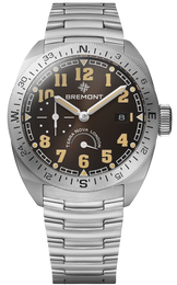Bremont Watch Terra Nova 40.5 Turning Bezel Power Reserve Black Bracelet TN40-PWR-SS-BK-B