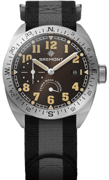 Bremont Watch Terra Nova 40.5 Turning Bezel Power Reserve Black Nato TN40-PWR-SS-BK-N-S