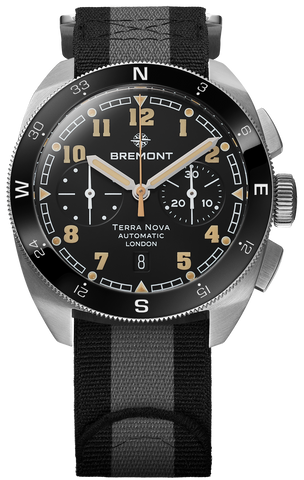 Bremont Watch Terra Nova 42.5 Steel Chronograph Nato TN42-CHR-SS-BK-N-S
