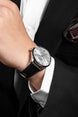 Vulcain Grand Prix Silver Black Calf Leather Watch