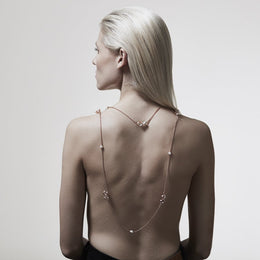 Shaun Leane Cherry Blossom 18ct Rose Gold Plated Sterling Silver Diamond Necklace D