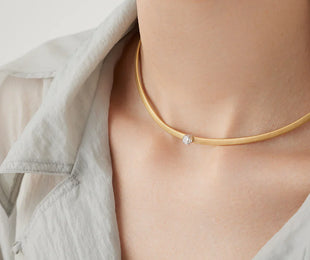 Marco Bicego Masai 18ct Yellow Gold Coil 0.52ct Cushion Cut Diamond Necklace