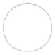 00117872  Yellow Gold Plate Turquoise 3mm Bead Chain Link Necklace, N950_18.