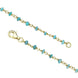 00117873 W Hamond Yellow Gold Plate Turquoise 3mm Bead Chain Link Necklace, N950_24.
