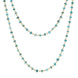 Yellow Gold Plate Turquoise 4mm Bead Chain Link Necklace, N952_30.
