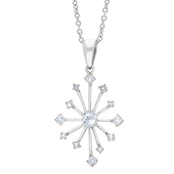 CLOGAU Sterling Silver and White Topaz Sparkle Necklace