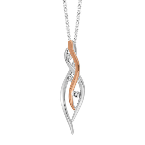 Clogau Swallow Falls Sterling Silver White Topaz Pendant, 3SCTWIP
