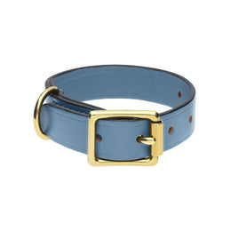 Chatsworth The Dog Blue English Leather Brass Buckle 2cm Collar G923