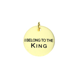 Chatsworth The Dog Brass Vermeil I Belong To The King Dog Tag, G889.