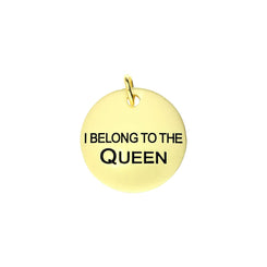 Chatsworth The Dog Brass Vermeil I Belong To The Queen Dog Tag, G890.