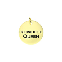 Chatsworth The Dog Brass Vermeil I Belong To The Queen Dog Tag, G890.