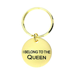 Chatsworth The Dog Brass Vermeil I Belong To The Queen Keyring, G910.