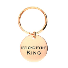 Chatsworth The Dog Copper Vermeil I Belong To The King Keyring, G909.
