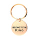 Chatsworth The Dog Copper Vermeil I Belong To The King Keyring, G909.