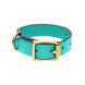 Chatsworth The Dog Turquoise English Leather Brass Buckle 2cm Collar G929
