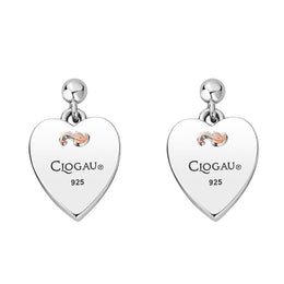 Clogau Tree of Life Sterling Silver Insignia Heart Stud Earrings, 3SCSH