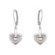Clogau Cariad Sterling Silver Sparkle Heart Hook Earrings