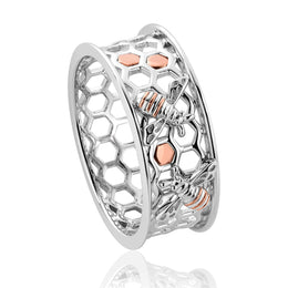 Clogau Honey Bee Sterling Silver Ring, 3SHNBWR