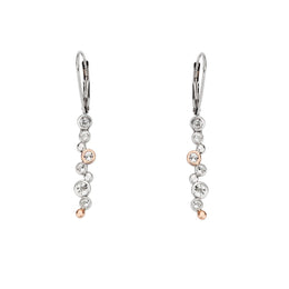 Clogau Celebration Sterling Silver White Topaz Drop Earrings