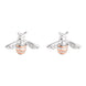 Clogau Honey Bee Sterling Silver 9ct Rose Gold Stud Earrings