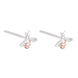 Clogau Honey Bee Sterling Silver 9ct Rose Gold Stud Earrings