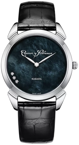 Cuervo y Sobrinos Watch Historiador Primera Dama Black 3113.1N