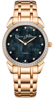 Cuervo y Sobrinos Watch Historiador Primera Dama Gold PVD Diamond Black Bracelet 3113B.7N-S1