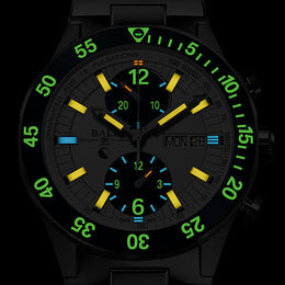 Ball Watch Company Roadmaster Rescue Chronograph Limited Edition Watch with white dial, titanium strap, titanium case
