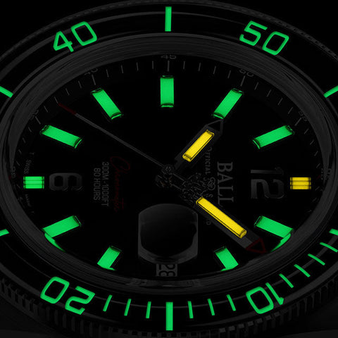 Ball Watch Company Engineer M Skindiver III Limited Edition Watch with blue dial, steel bracelet, steel case