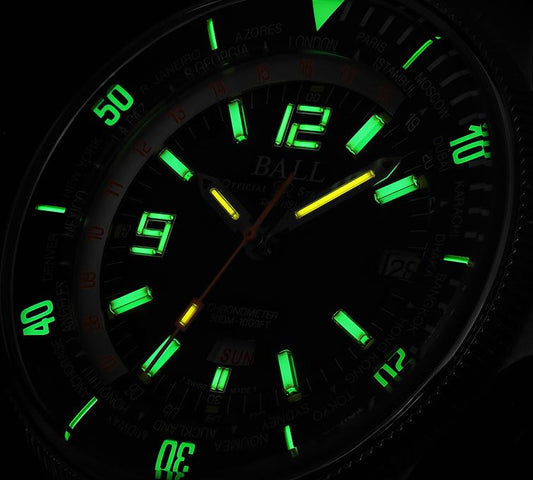 Ball Watch Company Engineer Master II Diver Worldtime Limited Edition Watch with black dial, steel bracelet, steel case