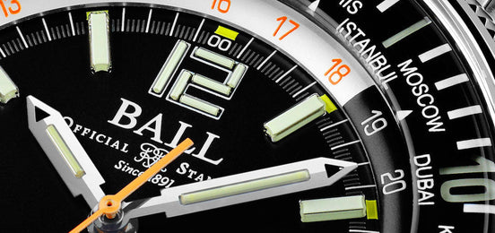 Ball Watch Company Engineer Master II Diver Worldtime Limited Edition Watch with black dial, rubber strap, steel case