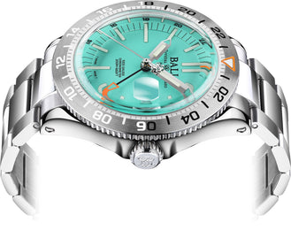 Ball Watch Company Engineer III Outlier Limited Edition Watch with blue dial, steel bracelet, steel case