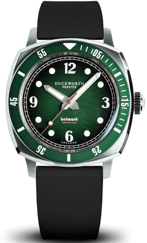 Duckworth Prestex Watch Belmont Dive Green Black Rubber D328-04-AR