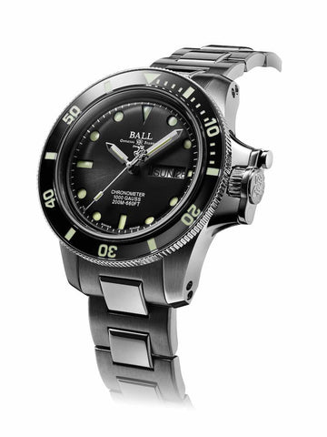 Ball Watch Company Engineer Hydrocarbon Original Watch with black dial, steel bracelet, steel case