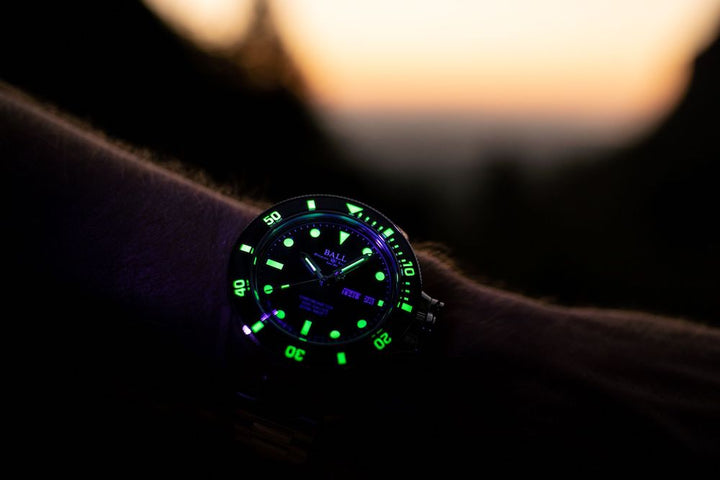 Ball Watch Company Engineer Hydrocarbon Original Watch with black dial, steel bracelet, steel case