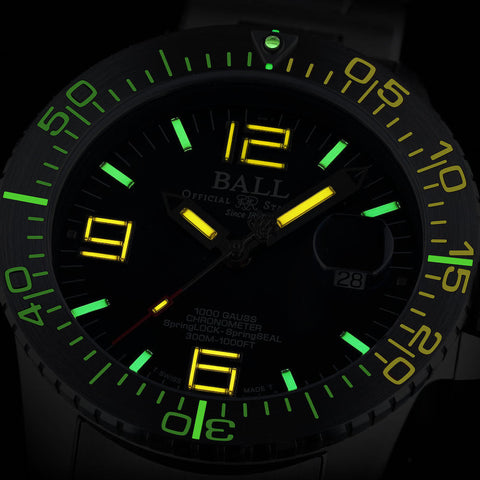 Ball Watch Company Engineer Hydrocarbon EOD Titanium Watch with black dial, titanium strap