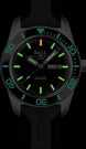 Ball Watch Company Engineer Master II Skindiver Heritage Watch with black dial, rubber strap, steel case
