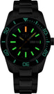 Ball Watch Company Engineer Master II Skindiver Heritage Watch with black dial, steel bracelet, steel case