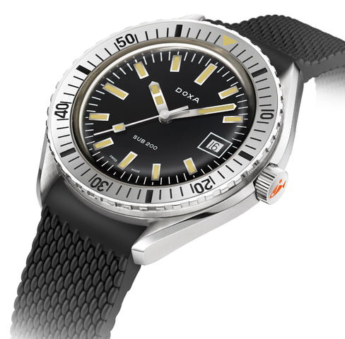 Doxa Sub 200 Sharkhunter Black Rubber Watch
