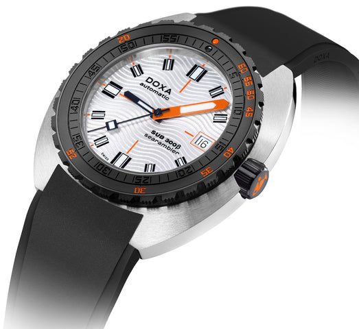 Doxa SUB 300 Beta Ceramic Steel Searambler Rubber Black Watch