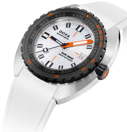 Doxa SUB 300 Beta Ceramic Steel Searambler Rubber White Watch