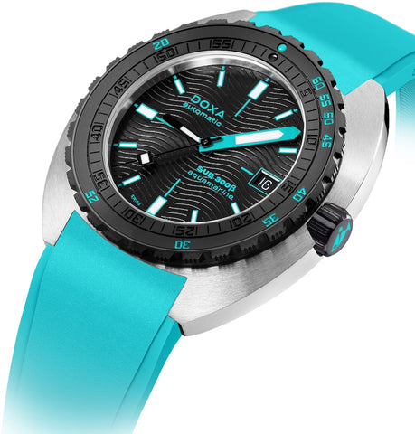 Doxa SUB 300 Beta Ceramic Steel Aquamarine Rubber Turquoise Watch