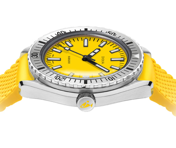 Doxa Sub 200 Divingstar Yellow Rubber Watch