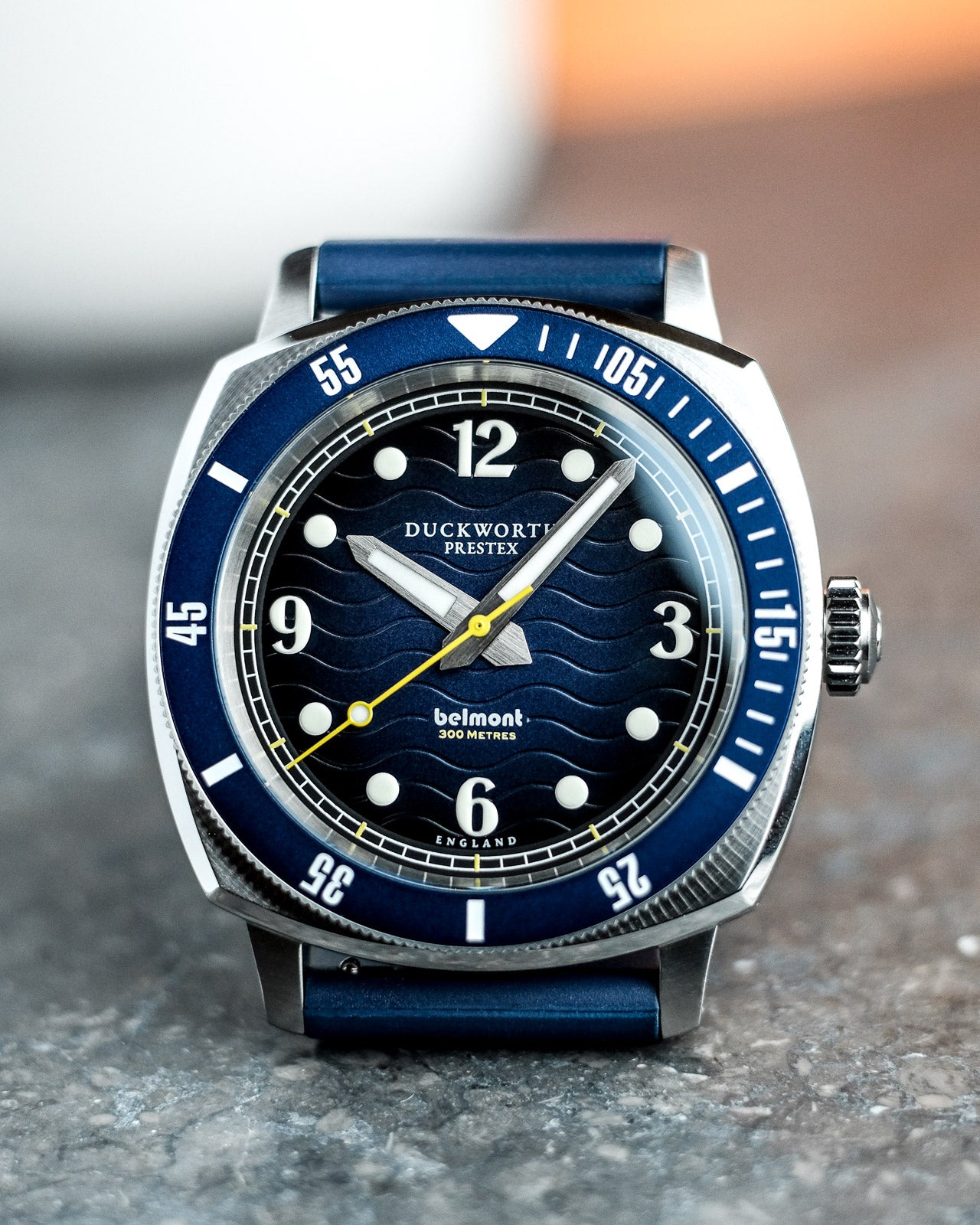 Duckworth Prestex Belmont Dive Blue Blue Rubber Watch D328 03 DR Watch duckworth-prestex-belmont-dive-blue-blue-rubber-watch-d328-03-dr-watch