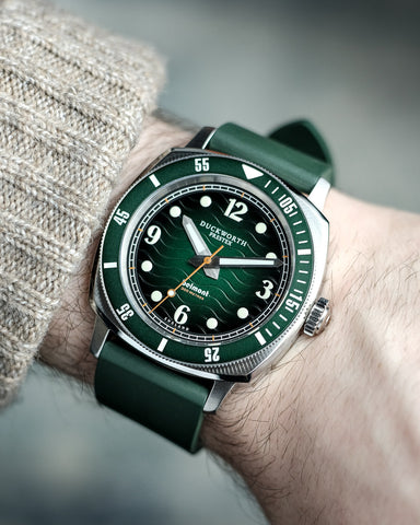 Duckworth Prestex Belmont Dive Green Green Rubber Watch