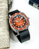 Duckworth Prestex Belmont Dive Orange Black Rubber Watch