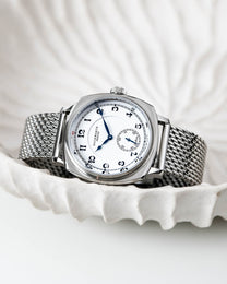 Duckworth Prestex Bolton Small Seconds White Mesh Bracelet Watch