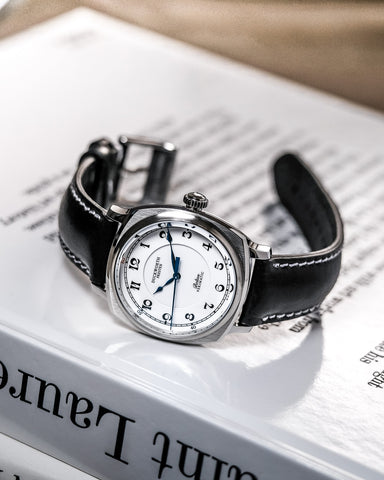 Duckworth Prestex Bolton Verimatic White Black Leather Watch