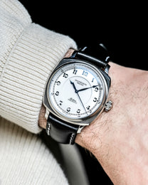 Duckworth Prestex Bolton Verimatic White Black Leather Watch