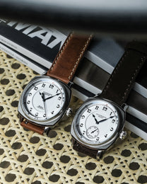 Duckworth Prestex Bolton Small Seconds White Brown Leather Watch